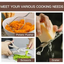 Itopfox 33-Piece Silicone Cooking Utensil Set With Stainless Steel Handles - Non-Stick Kitchen Tools Including Turner Ladle Whisk, Spatula, And More -Kitchen Chef GUEST e3370f1d f3b9 4702 9a79 3e87871f7e21