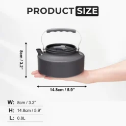 Itopfox 0.8L Portable Camping Kettle, Hard-Anodized Aluminum Teapot For Stove Top, Compact Coffee Pot For Outdoor, Hiking, Picnic And Travel -Kitchen Chef GUEST e3b866df cfd9 40e3 a1f7 212084a19e01