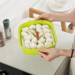 Itopfox Microwave Steamer For Cooking Vegetables, Plastic Steamer With Lid For Veggies, Seafood, Healthy Meals (Random Color) -Kitchen Chef GUEST e409fd25 3f7f 4258 a32b 8de87ac6f60f