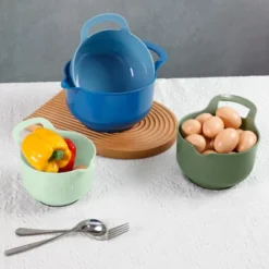 Itopfox 4-Piece Nesting Mixing Bowls Set With Pour Spout & Handle, BPA-Free, Microwave & Dishwasher Safe, Non-Slip Base, Lightweight -Kitchen Chef GUEST e4a3606e aaf5 491a b0e1 dd1ab29b6070