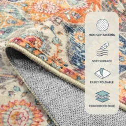 Itopfox Moroccan Trellis Washable Rug, Kitchen Rugs For Entryway Bathroom Non-Slip Indoor Door Mat Ultra-Thin Small Oriental Throw Carpet For Bedroom -Kitchen Chef GUEST e794c5df 5265 4060 844e b14eb8a34f51