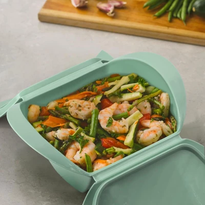 Itopfox Microwave Steamer, 2-Pack Silicone Food Steamer For Cooking, Vegetable Pot With Lids Vegetables Fish Prep Meal Food, Microwave & Freezer Safe 7 Itopfox Microwave Steamer, 2-Pack Silicone Food Steamer For Cooking, Vegetable Pot With Lids Vegetables Fish Prep Meal Food, Microwave & Freezer Safe - Image 5