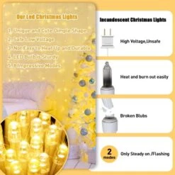 Itopfox Connectable Warm White String Lights For Indoor Bedroom 8 Modes Christmas Fairy Light Plug In Classroom 100 LED Twinkle Lights For Tree Decor -Kitchen Chef GUEST ea99c82c d158 468c 8a7a ccaa17a9faac