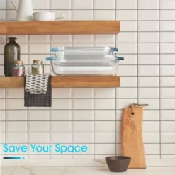 Itopfox 2 QT Rectangular Glass Casserole Dish With Lid, Oven Safe Tempered Glass Bakeware For Cooking, Baking, And Serving -Kitchen Chef GUEST ec8d8940 3827 486f 8085 1e727dd4009e