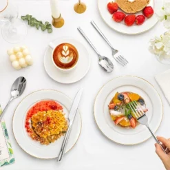 Itopfox 40-Piece Forged Stainless Steel Flatware Set, Mirror Polished Cutlery For Kitchen, Home, Wedding, Party, Dishwasher Safe -Kitchen Chef GUEST ed45d343 6e55 4cca bccd de189b18b11c