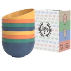 Itopfox 8-Piece Wheat Straw Cereal Bowls Set, Unbreakable & Lightweight, Microwave & Dishwasher Safe, Ideal For Soup, Salad, Oatmeal, And More -Kitchen Chef GUEST eea5fc8e 4d42 4f9c b08d 18be7327bff4