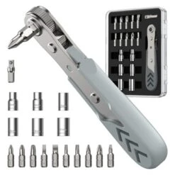 Itopfox 17-in-1 Right Angle Ratcheting Screwdriver Set With Bearing Steel Bits, 36-Tooth Mini Ratchet Wrench, Magnetic Offset ScrewdriveR -Kitchen Chef GUEST f004f0cc 0cec 46c6 bb87 c254ee683410