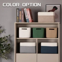 Itopfox 4 Pack Woven Storage Baskets For Organizing Toys, Books, Towels, And Clothes - Durable And Stylish Gift Basket Bins For Shelves -Kitchen Chef GUEST f3d6cc44 9e04 48a5 876f 405204d5b25c