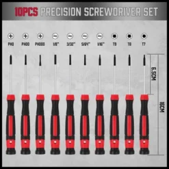 Itopfox 11-Piece Precision Screwdriver Set With Magnetic Tips For Eyeglasses, Watches, Computers, Laptops, Phones - Phillips, Slotted, Torx