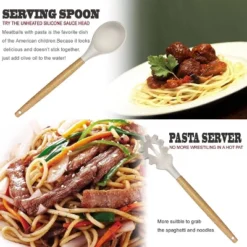 Itopfox Kitchen Utensils Set - 35-Piece Cooking Tools With Silicone Heads & Wooden Handles, Includes Spatula, Spoon, Grater For Nonstick Cookware -Kitchen Chef GUEST f4d58726 c068 4938 9600 ba2329021ecb