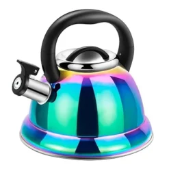 Itopfox Stainless Steel Whistling Tea Kettle With Cool Folding Handle, Rainbow Mirror Finish, Induction Compatible, Large Capacity For Boiling Water -Kitchen Chef GUEST f4f83ede 9274 4404 939e ab5ae71be927