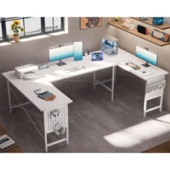 Itopfox U-Shaped Computer Desk With Power Outlets & USB Ports, Spacious Corner Workstation For Home Office & Gaming -Kitchen Chef GUEST f54c0187 04a9 4907 bbcb 8f8a6701d4f9
