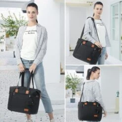 Itopfox Large Waterproof Diaper Tote With Changing Pad, Multi-Pocket Design For Baby Essentials, Travel-Friendly And Durable