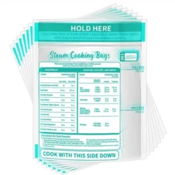 Itopfox 100 Pcs Reusable Zipper Microwave Steam Bags For Cooking Vegetables, Potatoes, And Meat - Leakproof & Durable -Kitchen Chef GUEST f6a7bc7a 6140 40b6 b13a 572de39fc8d7