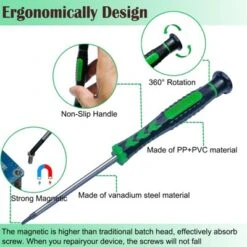 Itopfox Magnetic Screwdriver Set With Non-Slip Handle - 6 Piece Phillips & Flathead For Electronics, Watch, Jewelry, PC Repair - Color Coated Tips -Kitchen Chef GUEST f6fd63f1 f8c0 4215 b0d7 a140cc5f1341