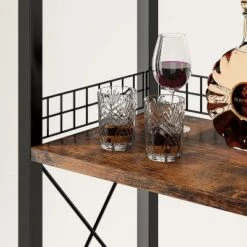 Itopfox 4-Tier Freestanding Wine Rack With Tabletop, Glass Holder, Storage Drawer For Liquor & Glasses, Industrial Style Bar Cabinet For Living Room 12 Itopfox 4-Tier Freestanding Wine Rack With Tabletop, Glass Holder, Storage Drawer For Liquor & Glasses, Industrial Style Bar Cabinet For Living Room -Kitchen Chef GUEST f72ed151 598b 49c2 bd11 64f9a31445f4