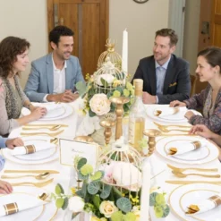 Itopfox 100-Pack Gold Plastic Cutlery Set With Napkins - Disposable Gold Utensils For Weddings, Parties, Thanksgiving - Includes Forks, Knives Spoons