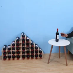 Itopfox Wooden Stackable Wine Rack For Countertop Or Floor - Freestanding Cabinet Holds 20 Bottles -Kitchen Chef GUEST f943e33c d769 4647 9f8d ba2c7ec08e89
