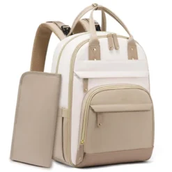 Itopfox Large Capacity Diaper Backpack With Changing Pad, Insulated Pockets, Stroller Buckles, Waterproof, Laptop Compartment, Beige-Khaki -Kitchen Chef GUEST f94509fe ff12 4f09 a1d6 fad43ad031fa