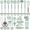 Itopfox 28-Piece Silicone Cooking Utensil Set With Holder, Heat-Resistant Spatula, Tongs, And Stainless Steel Handles, Non-Stick Kitchen Gadgets -Kitchen Chef GUEST f9c93095 9a96 4ad1 b1f2 dc678f185628