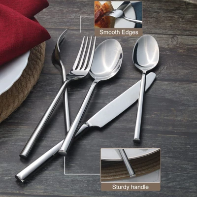 Itopfox 20-Piece Forged Stainless Steel Flatware Set, Cutlery Set For 4, Mirror Finish, Dishwasher Safe, Elegant Design 4 Itopfox 20-Piece Forged Stainless Steel Flatware Set, Cutlery Set For 4, Mirror Finish, Dishwasher Safe, Elegant Design - Image 2