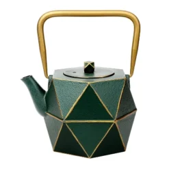 Itopfox Stovetop Safe Japanese Cast Iron Tea Kettle, Diamond Design Teapot With Removable Infuser For Loose Leaf Tea, Dark Green -Kitchen Chef GUEST fb7ff0a6 4297 4674 bac8 492a87b21166
