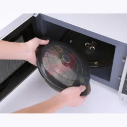 Itopfox Microwave Steamer Cooker Collapsible Bowl With Handle Lid For Vegetables Fish Meal Prep Food Silicone Steamer Cookware Dishwasher Safe, Black -Kitchen Chef GUEST fc29014c 7186 492f a1e5 753010692e7c