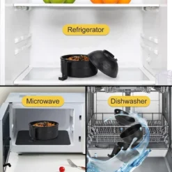 Itopfox Ramen Bowl Set With Chopsticks And Spoon, Microwave Pasta Cooker, College Dorm Essentials For Girls And Guys (Black) -Kitchen Chef GUEST fd096690 2524 47c4 a07b 5e4c0e00d1fe