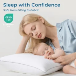 Itopfox Queen Size Pillows Set Of 2, Down Alternative Plump Filling For Side, Back, And Stomach Sleepers - Hotel Quality & Machine Washable -Kitchen Chef GUEST fd6fa7dd 48e2 44b3 b806 fb0c5bdef5e8