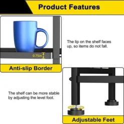 Itopfox 6-Tier Standing Storage Shelf For Bathroom, Kitchen & Laundry Room Organization, Sturdy Metal Shelving Unit Pantry Rack In Black -Kitchen Chef GUEST fdd890f5 24b0 47e4 8fcd fffe531b6e38