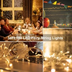 Itopfox 33Ft 100 LED Fairy Lights Warm White Outdoor String Lights With Remote Dimmable Timer 8 Modes For Wedding Party Garden Decoration -Kitchen Chef GUEST fe182208 85cf 4eb4 8358 e8d6ebeef69b