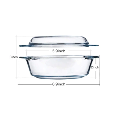 Itopfox Small Round Glass Casserole Dish With Lid, Microwave And Oven Safe Mini Glass Bowl For Cooking And Serving 3 Itopfox Small Round Glass Casserole Dish With Lid, Microwave And Oven Safe Mini Glass Bowl For Cooking And Serving