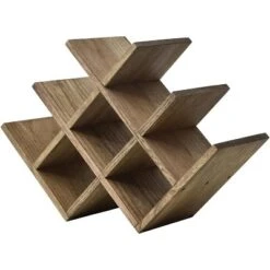 Itopfox 8-Bottle Countertop Wine Rack, Wooden 3-Tier Wine Bottle Holder For Bar Table, Wine Cabinet, Free Standing Display And Storage Shelves Brown -Kitchen Chef GUEST fff53ad5 1840 45b6 baaf e26fdeef5cfd